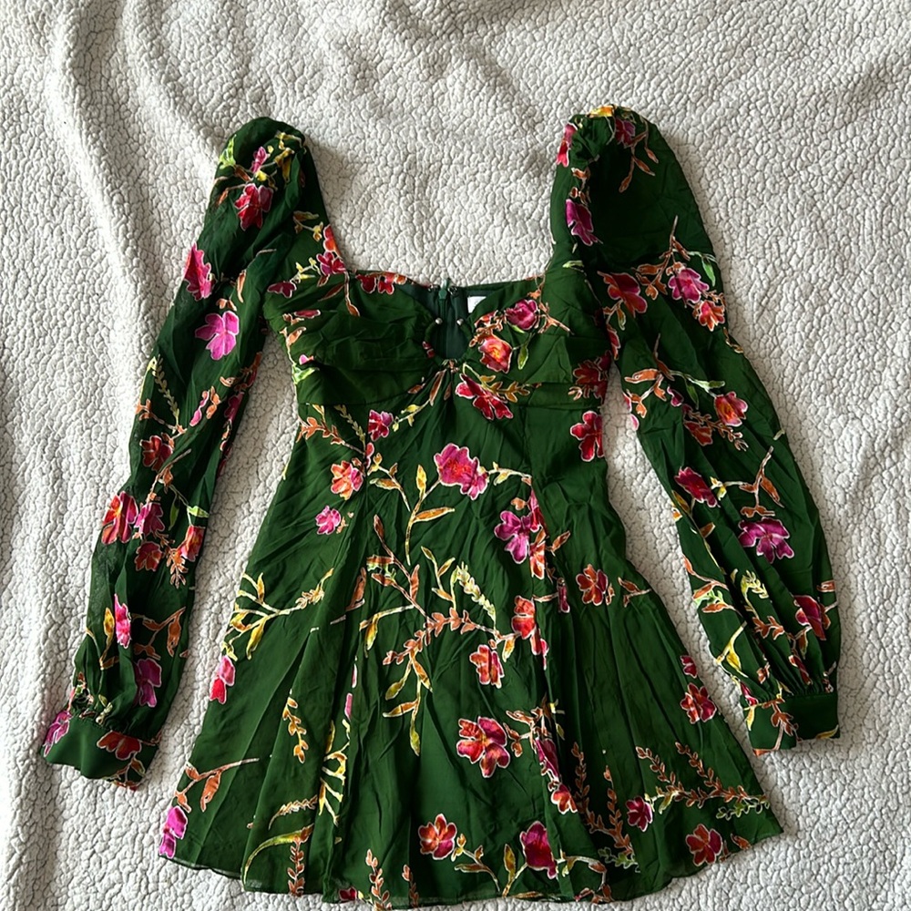 Green spring dress